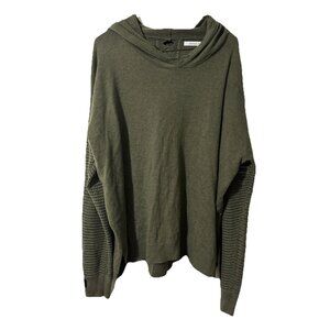 Stitches & Stripes Olive Green Wool Blend Hoodie Sweater Size XXL